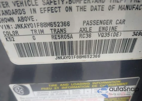 2008 Infiniti M35X from USA, damaged, VIN JNKAY01F88M652366